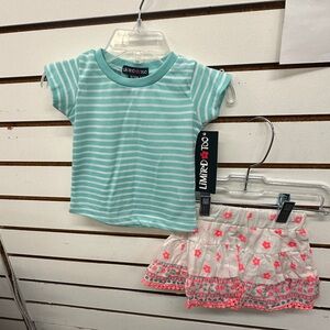 Limited Too Striped Top and Floral Skirt